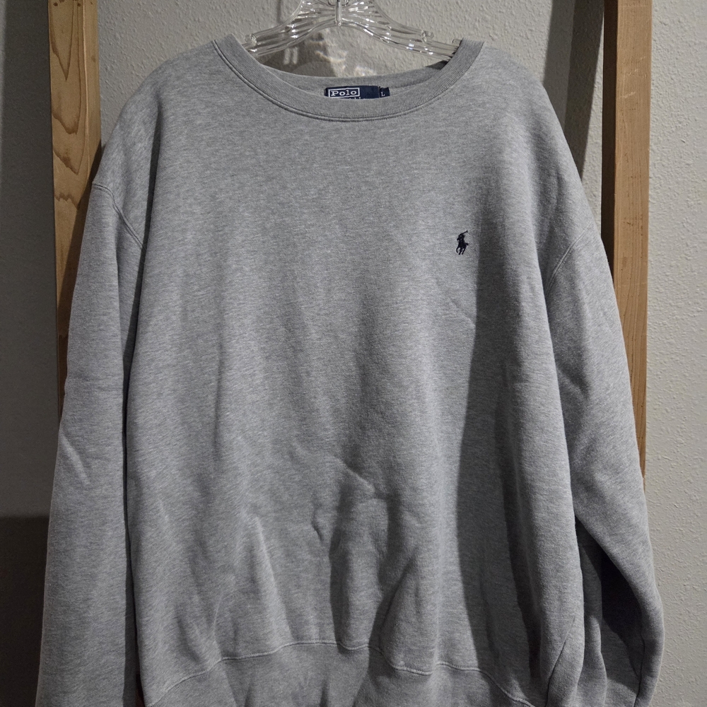 Polo by Ralph Lauren Classic Gray Crewneck Sweater